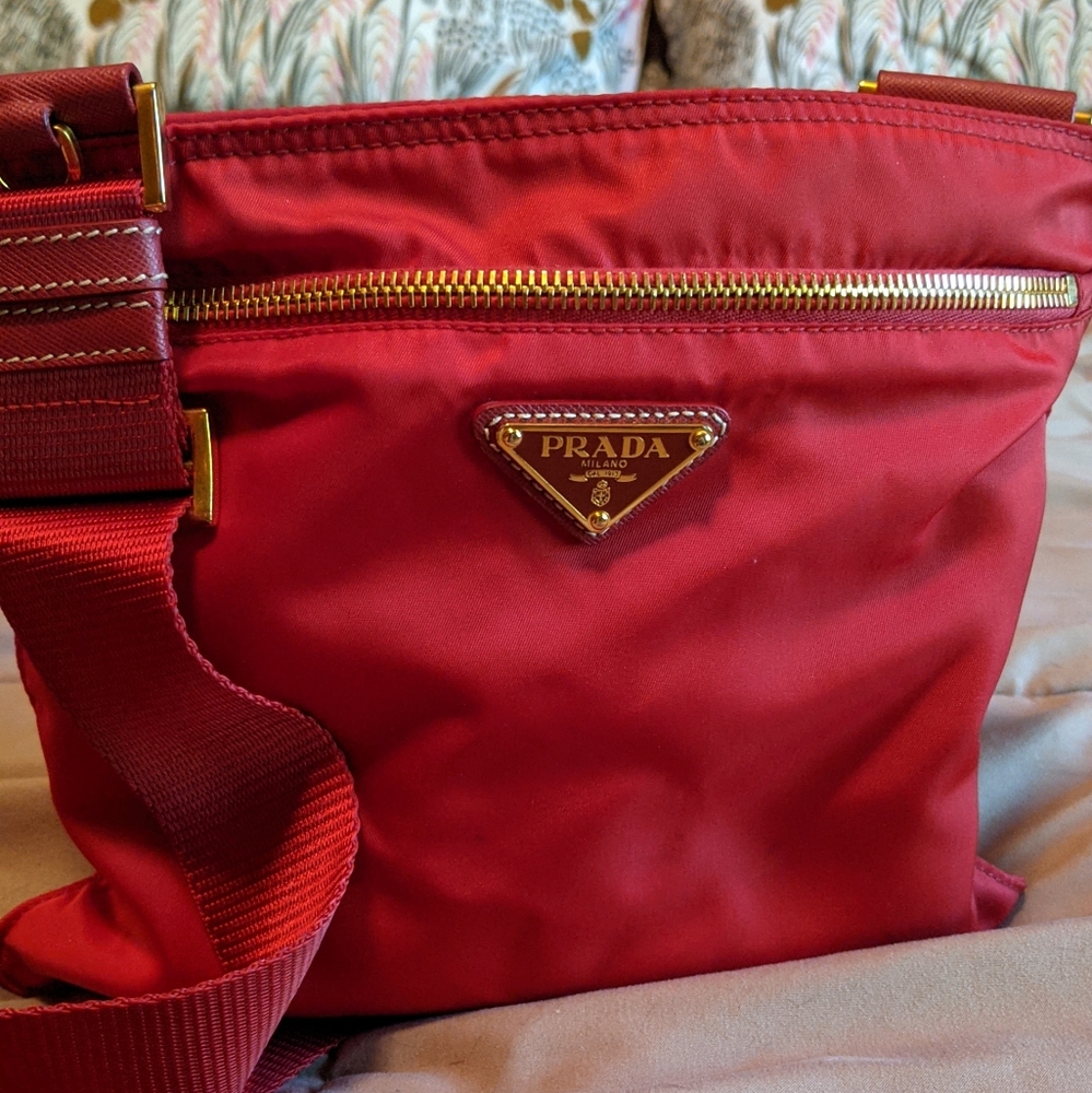 Prada Vela Nylon Crossbody Bag